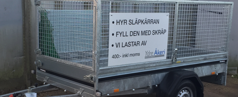 Hyra släpvagn, biltransportkärra i Tranås och Ydre.